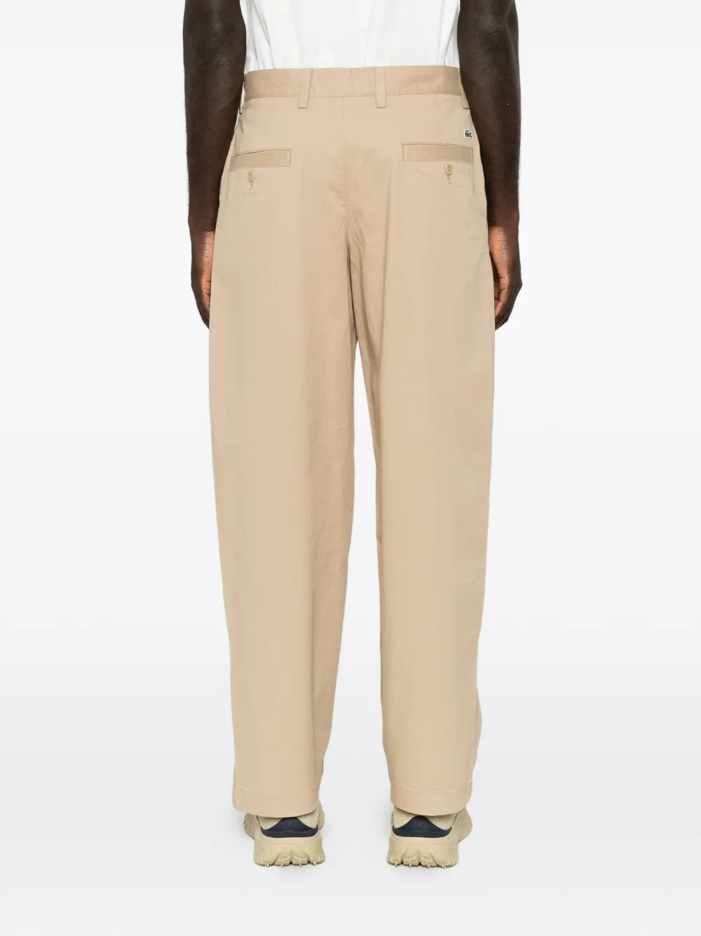 Lacoste Straight broek Beige