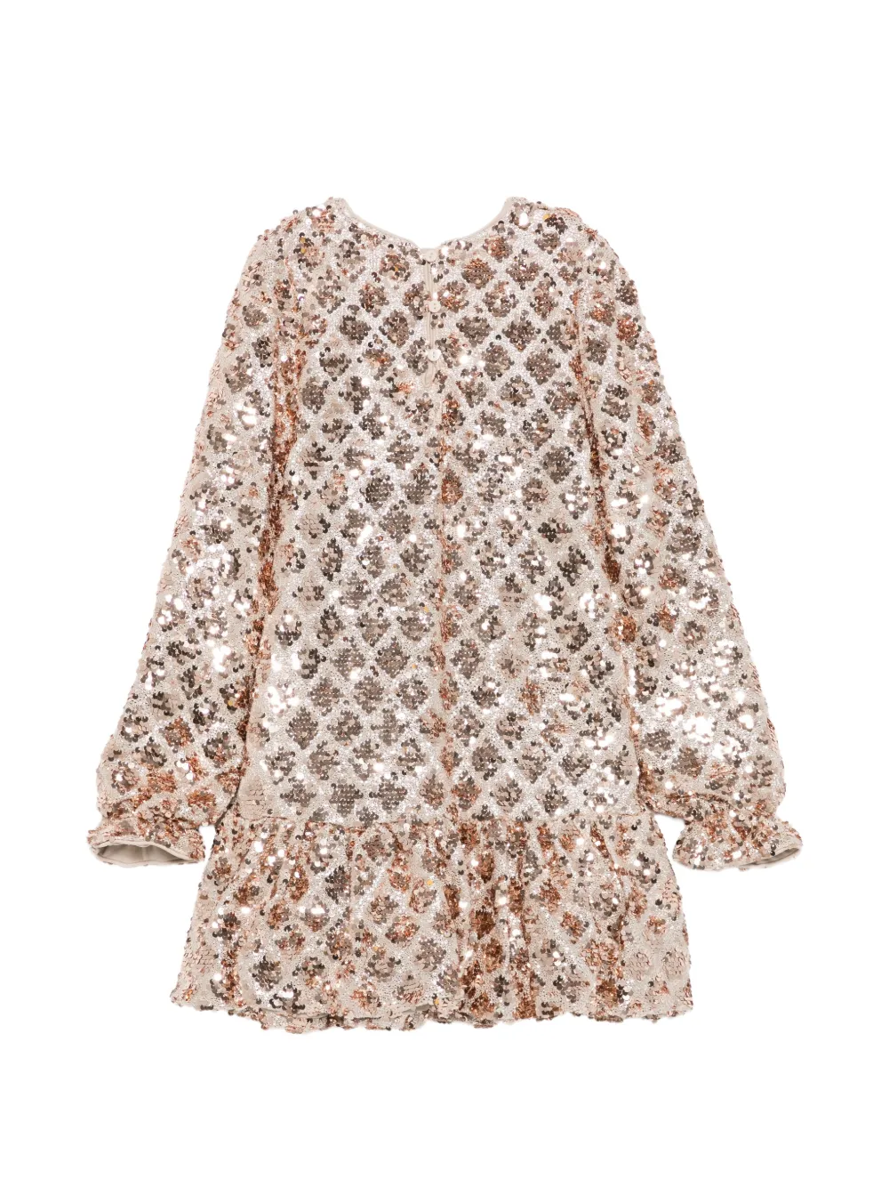 Abel & Lula Jurk verfraaid met pailletten Beige