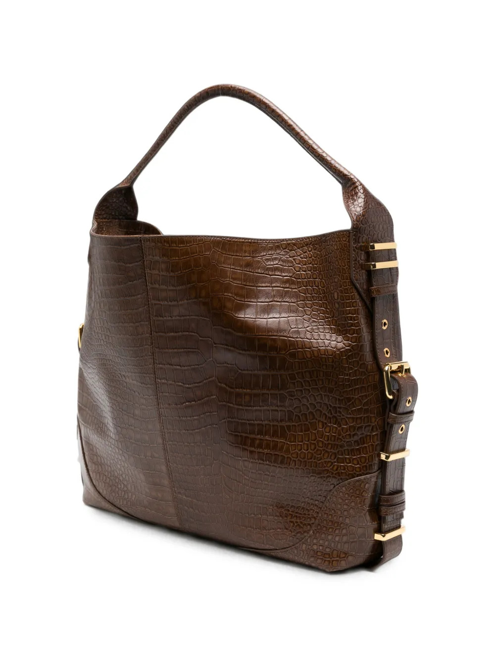 Patrizia Pepe Ark leren shopper Bruin