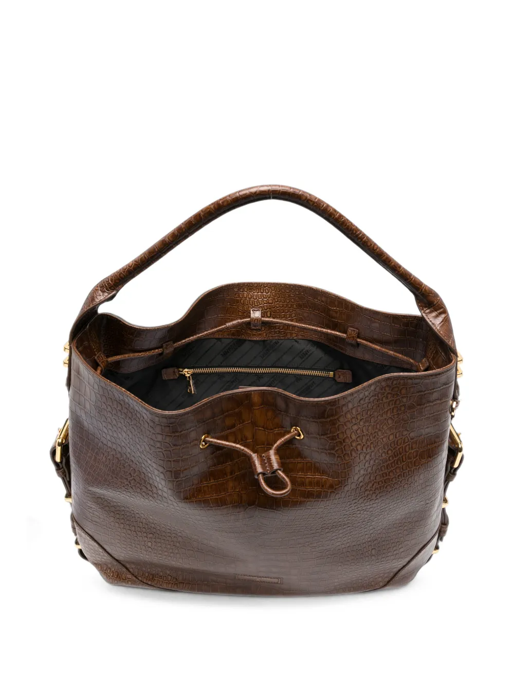 Patrizia Pepe Ark leren shopper Bruin