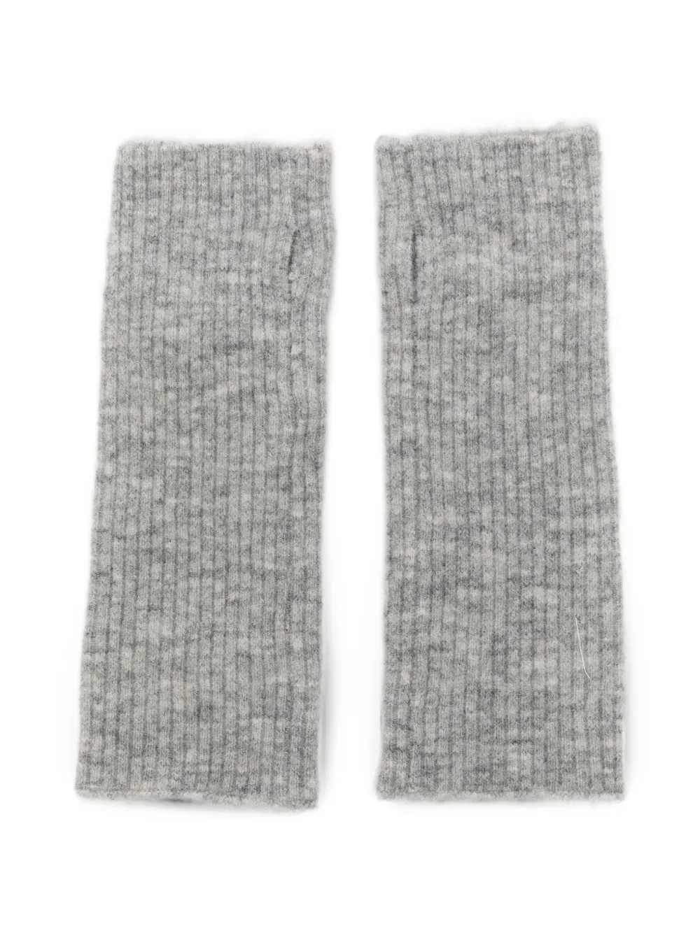 Patrizia Pepe Ribgebreide handschoenen Grijs
