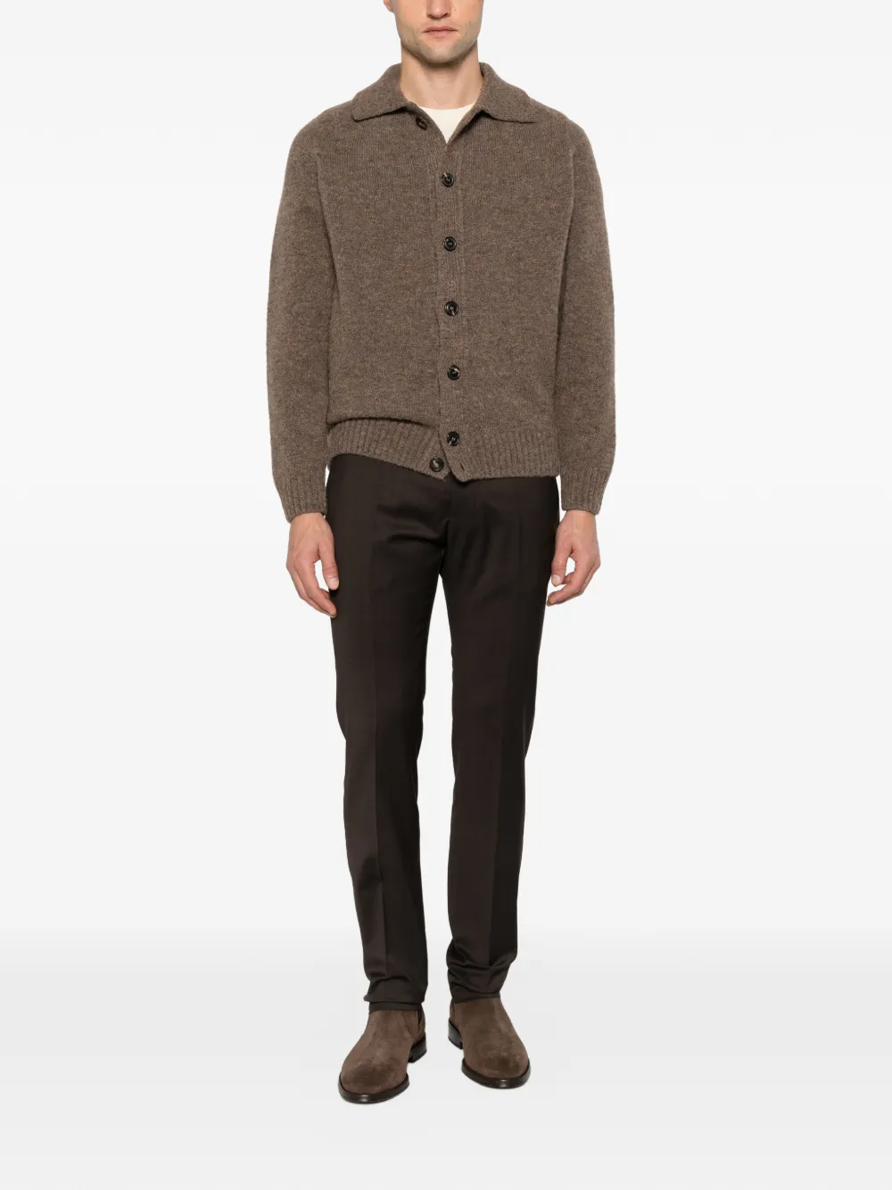 Filippo De Laurentiis button-fastening cardigan Bruin