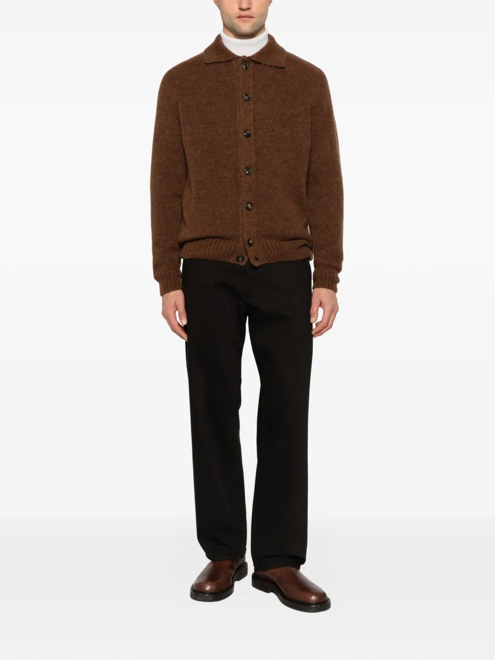 Filippo De Laurentiis button-fastening cardigan Bruin