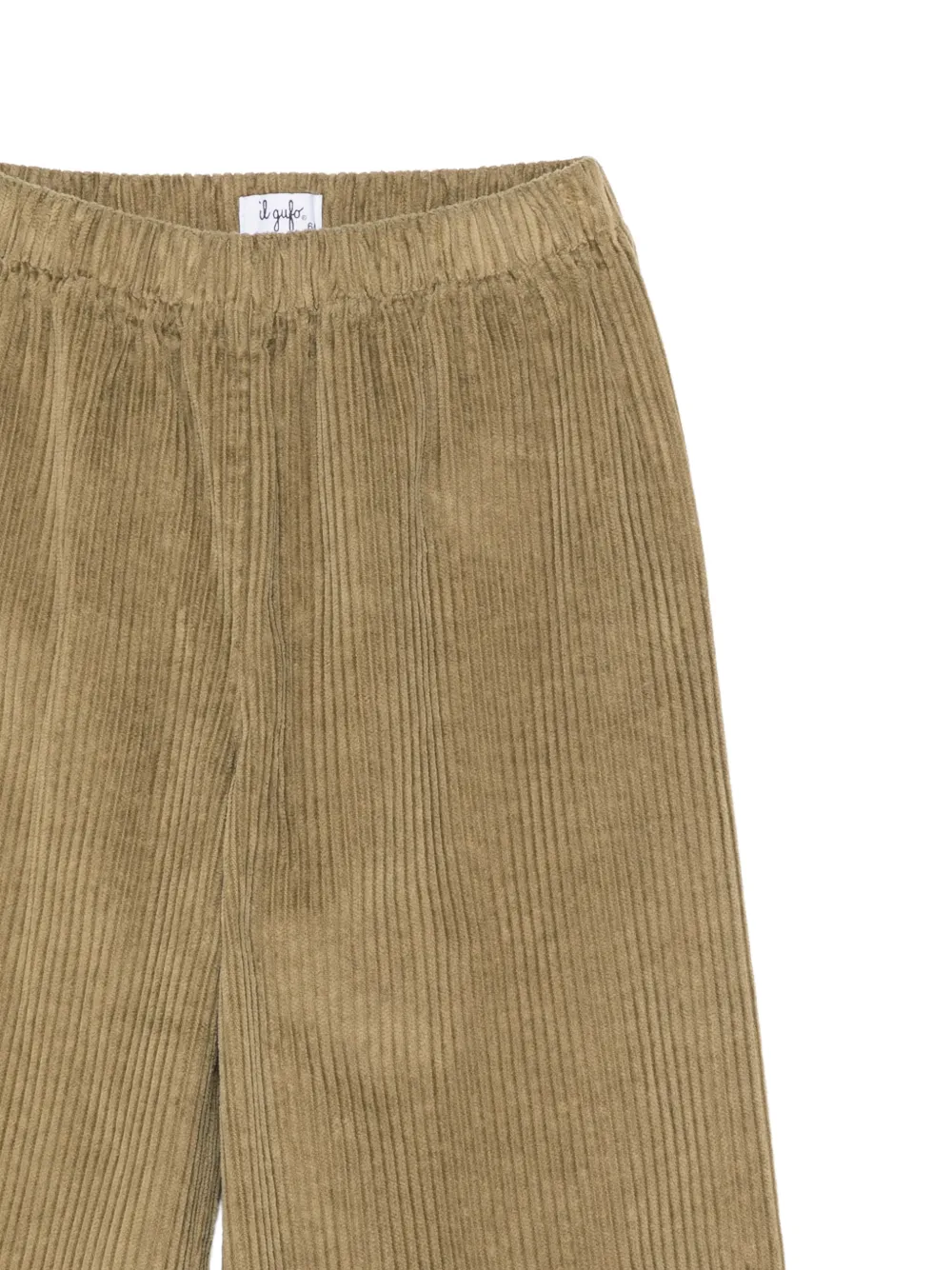 Il Gufo corduroy elasticated-waist trousers Beige