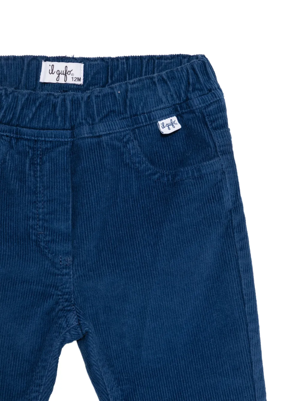 Il Gufo corduroy-effect trousers Blauw