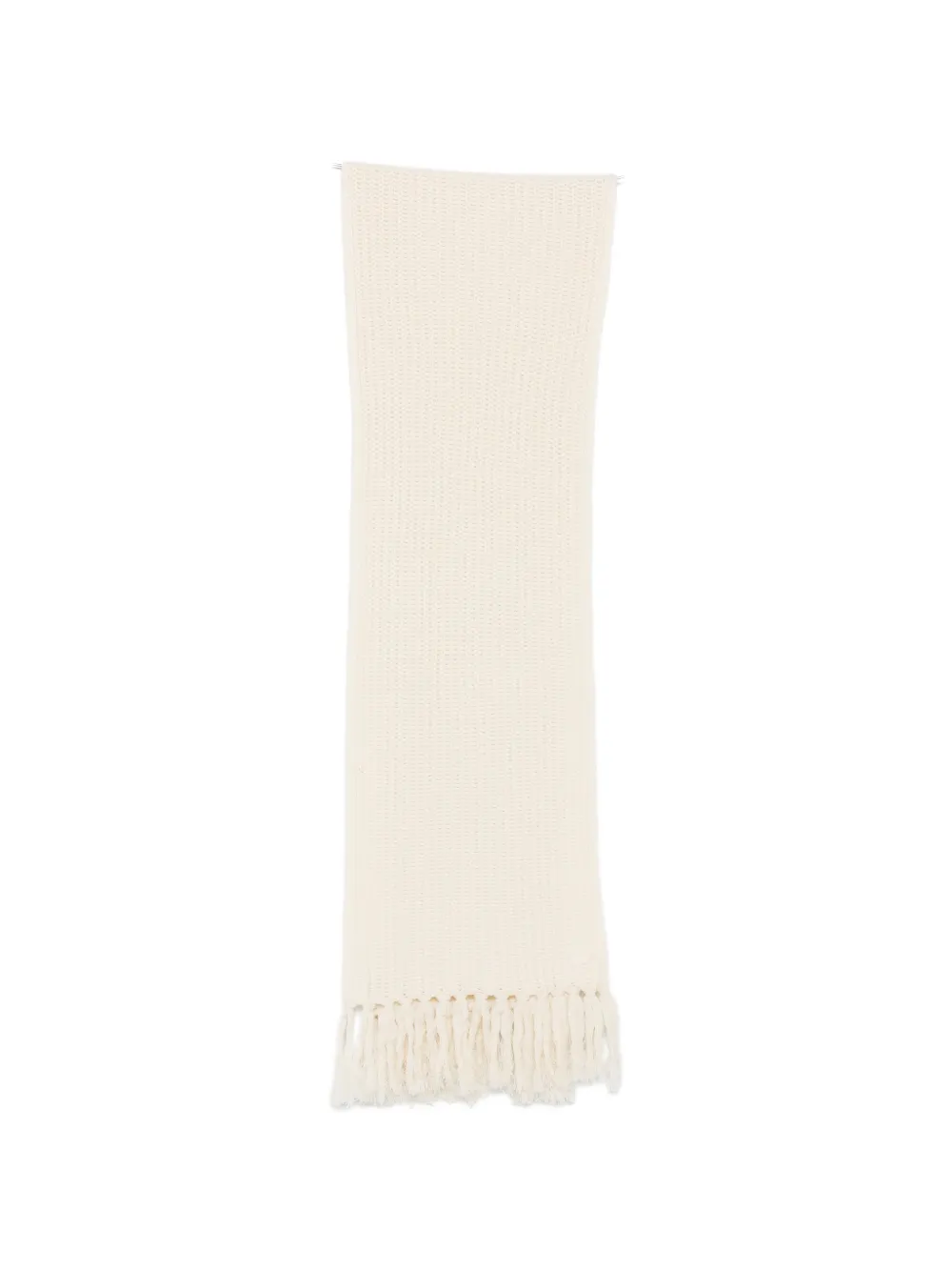 Lacoste fringed chunky-knit scarf