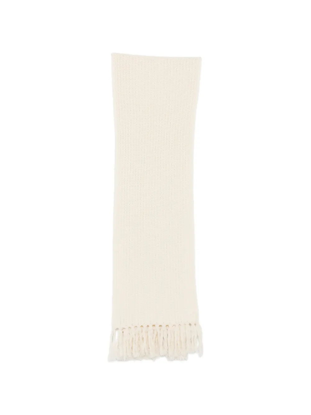 Lacoste fringed chunky-knit scarf