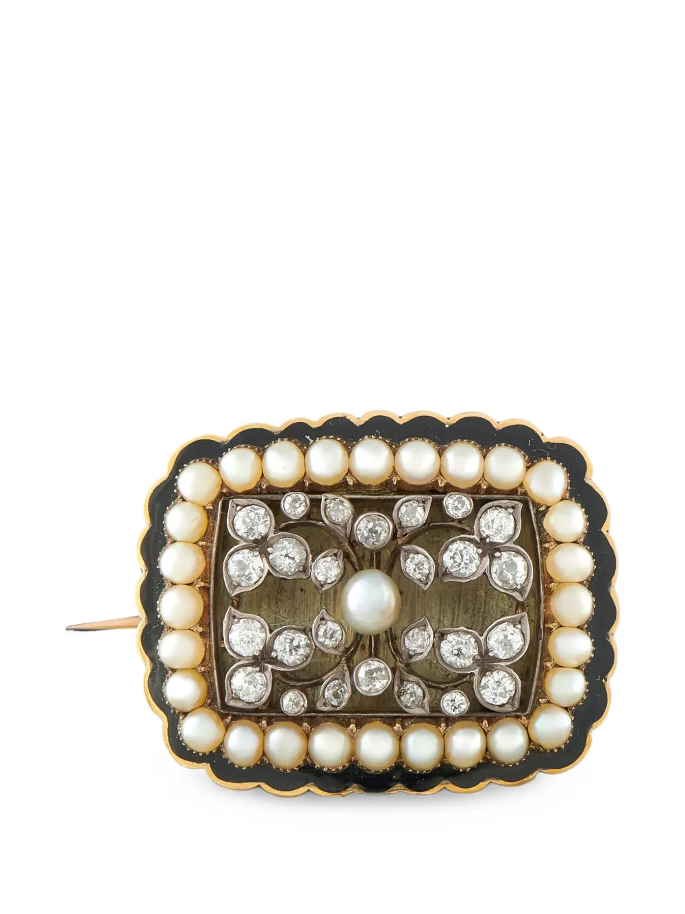 LB Exclusive 1839 diamond and pearl brooch - Oro