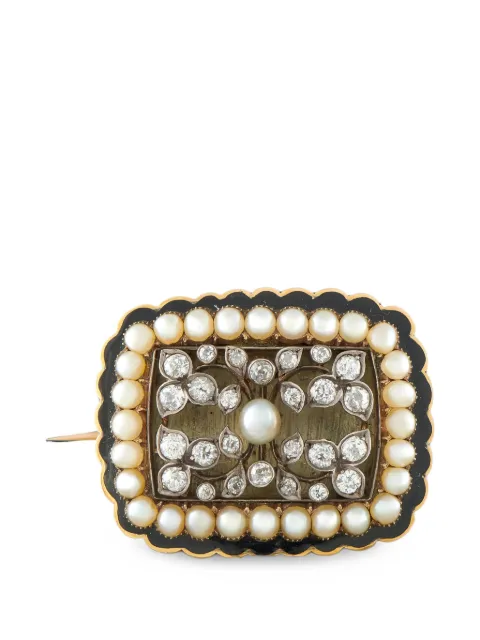 LB Exclusive 1839 diamond and pearl brooch