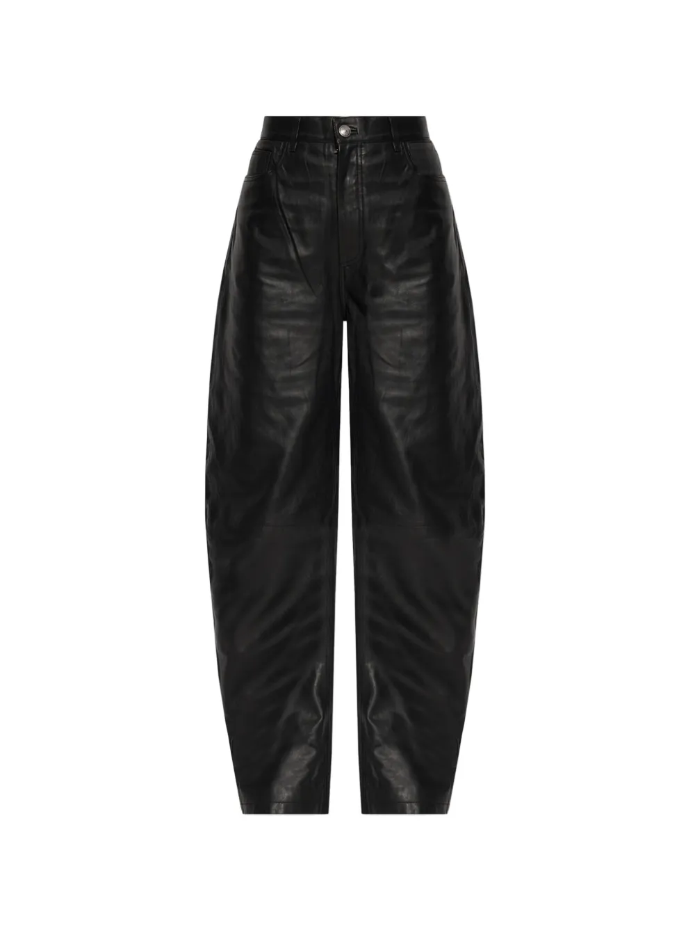 ROTATE BIRGER CHRISTENSEN leather cargo pants black - Nero