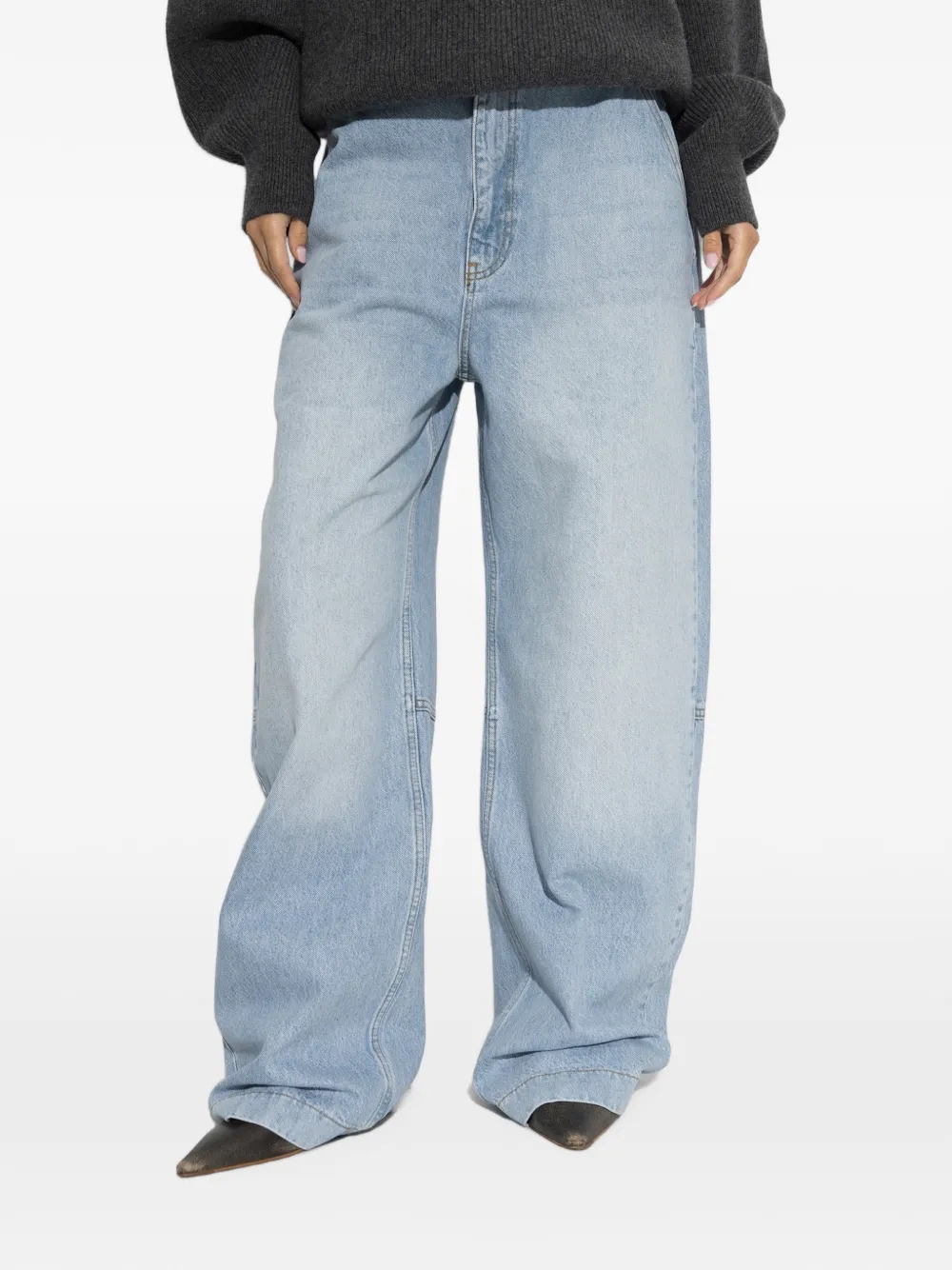ROTATE BIRGER CHRISTENSEN Jeans met wijde pijpen Blauw