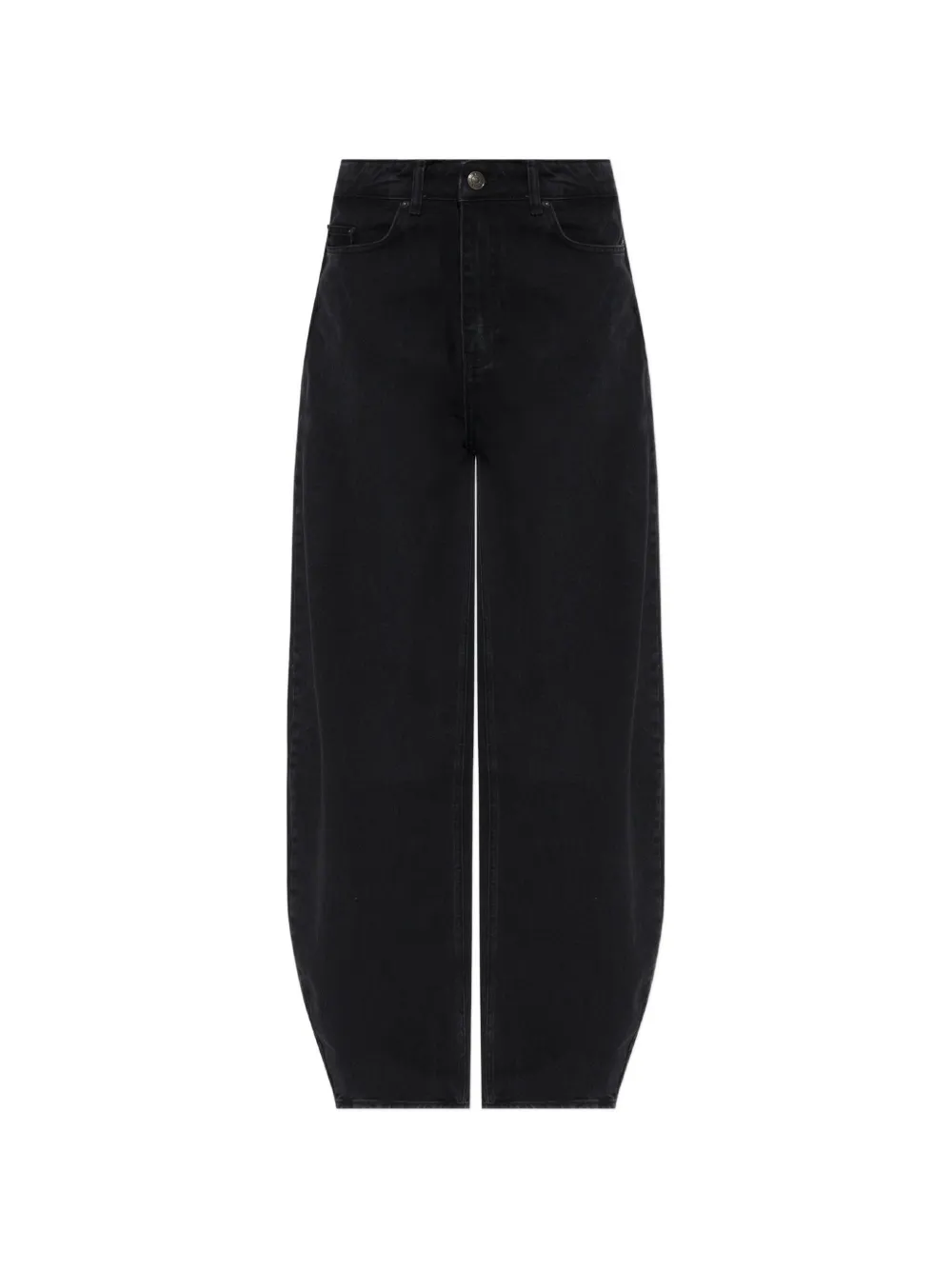 ROTATE BIRGER CHRISTENSEN draped barrel-leg jeans black denim - Nero