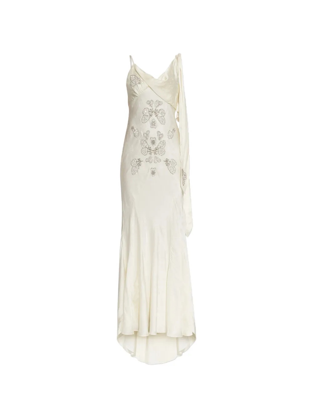 Self-Portrait embellished satin maxi dress