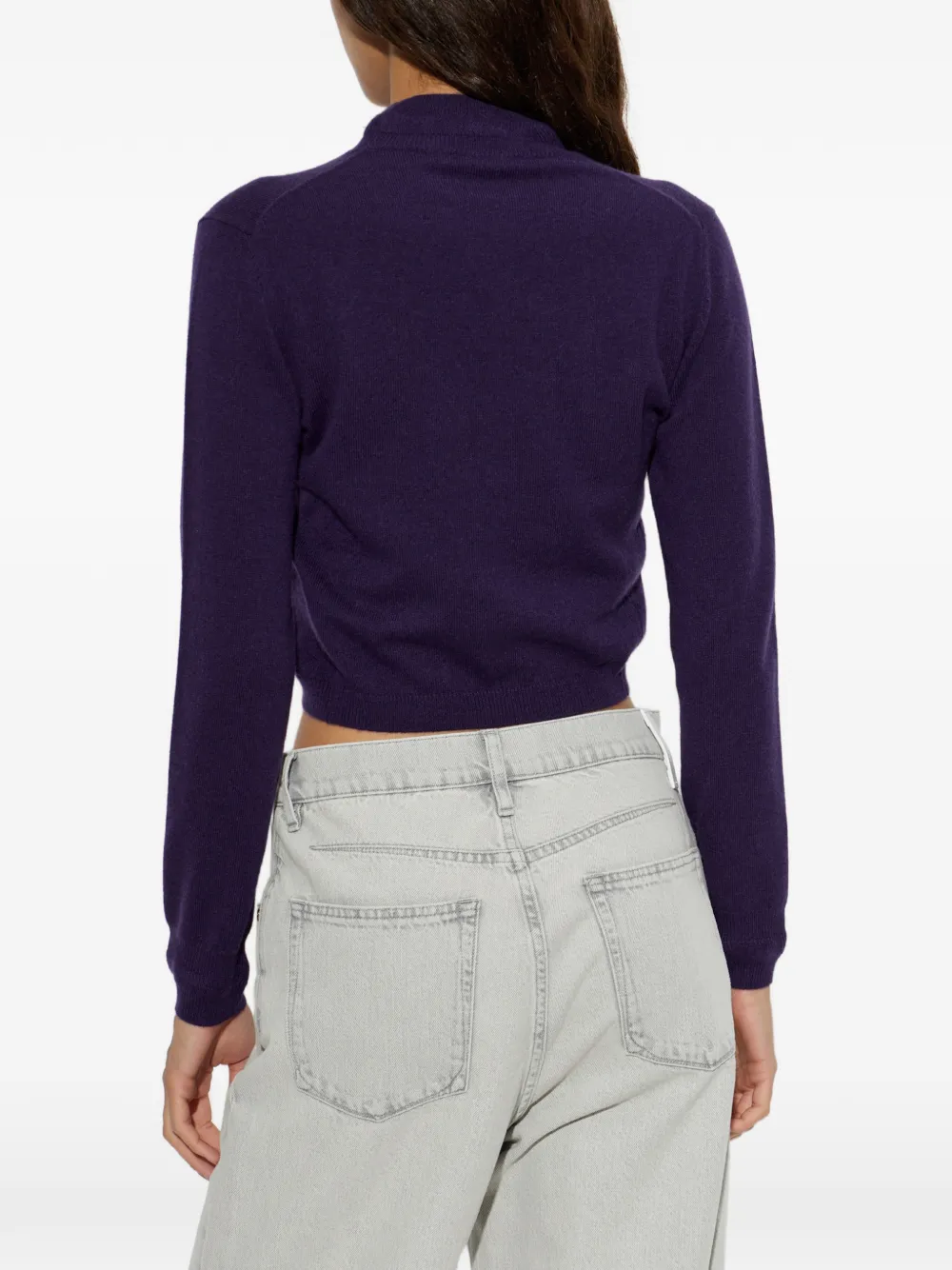 Jil Sander cashmere long-sleeve sweater Paars