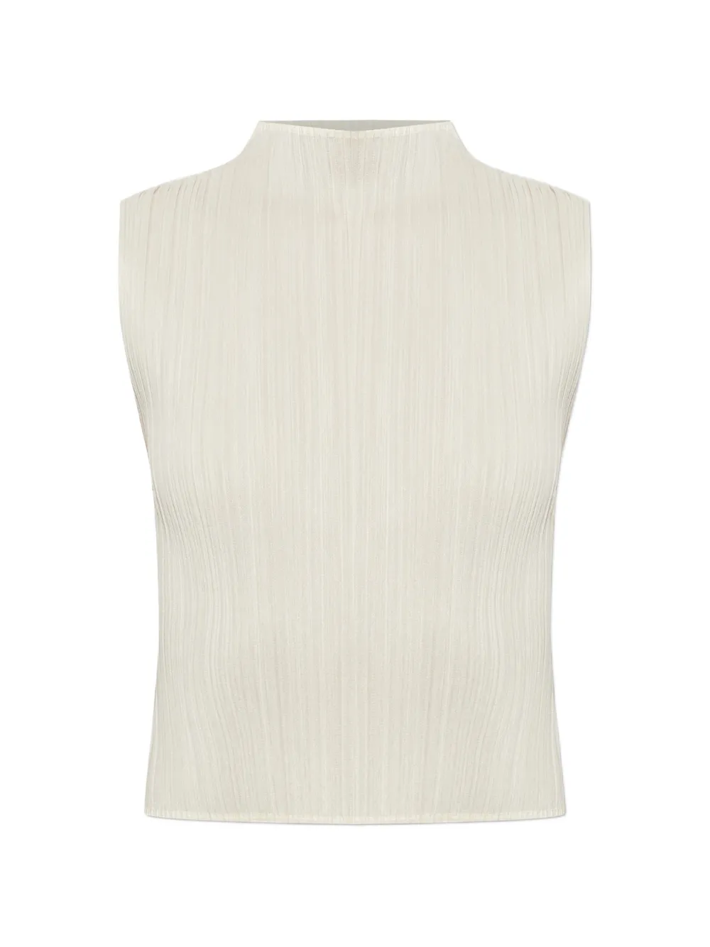 Pleats Please Issey Miyake Geplooide top Beige