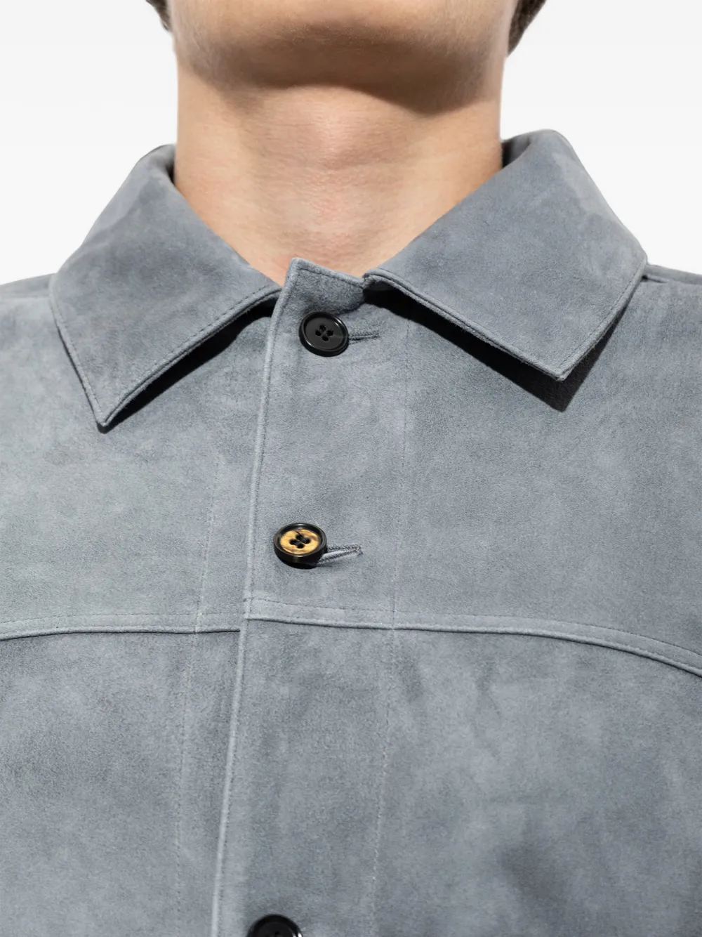 Arma Jaden leren jack Blauw
