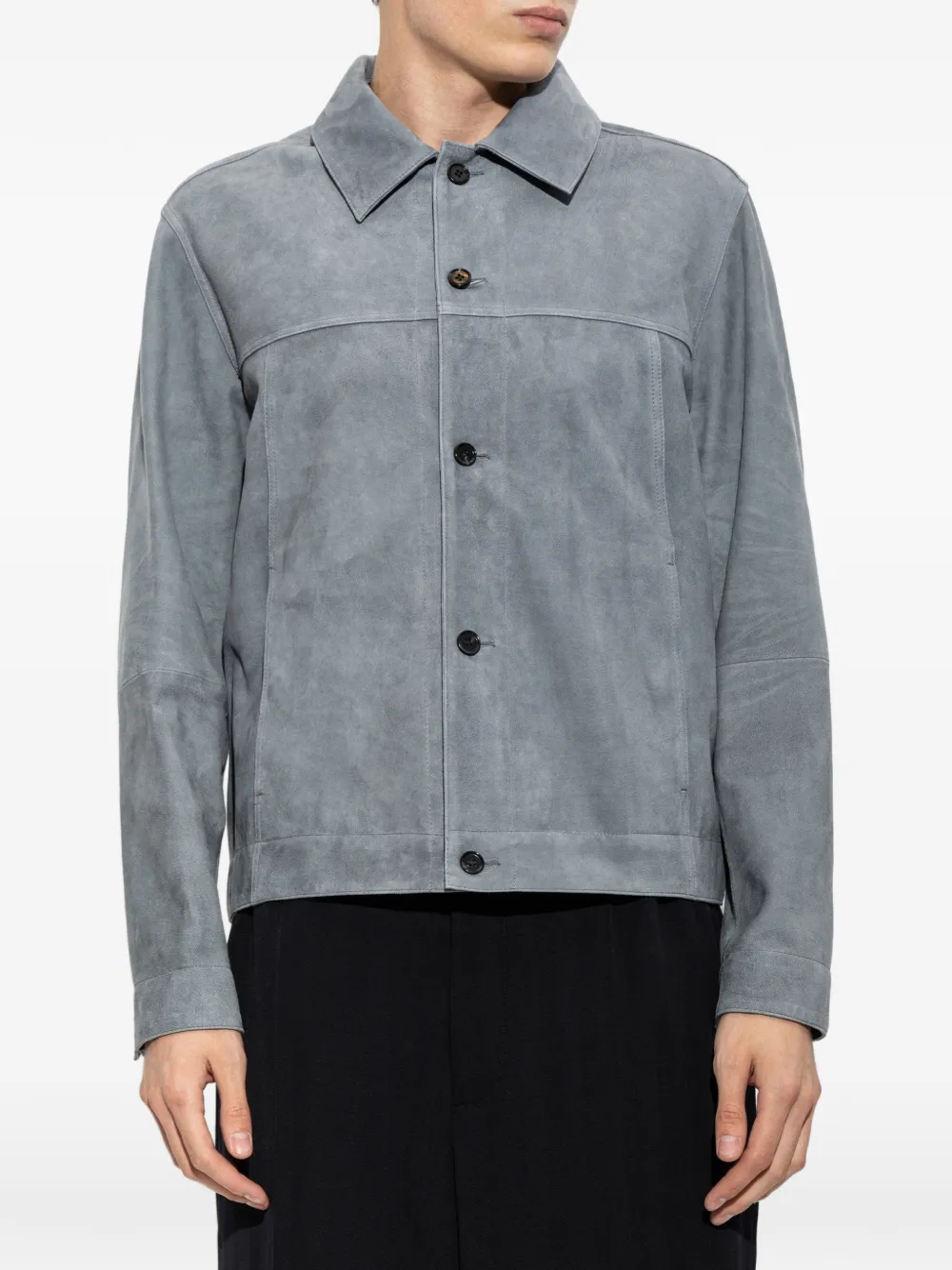 Arma Jaden leren jack Blauw