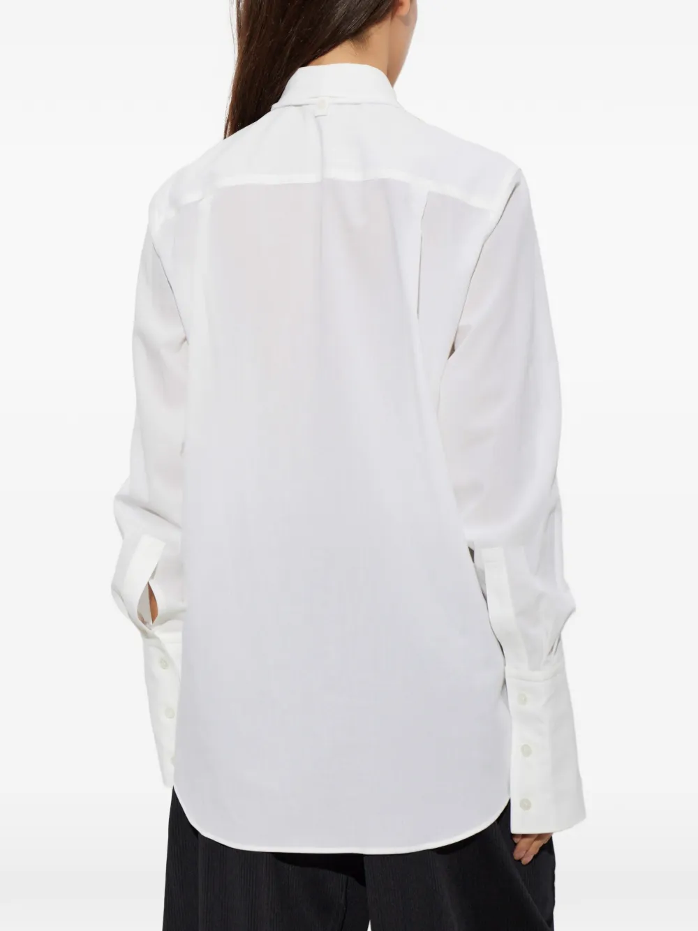 Issey Miyake Monsieur drawstring-detail shirt Wit