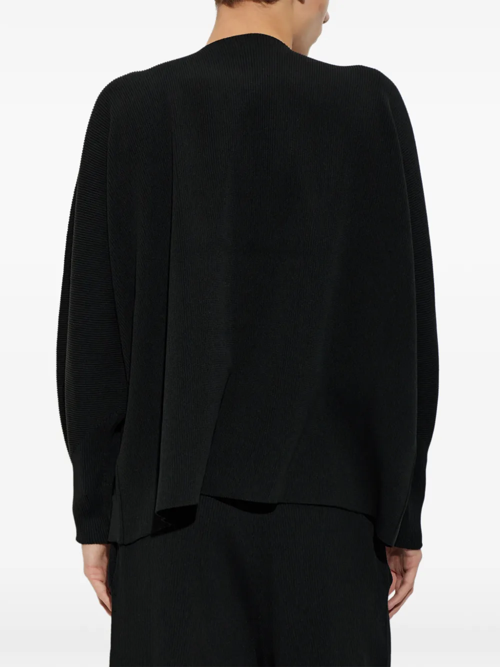 Homme Plissé Issey Miyake pleated crew-neck sweater Zwart