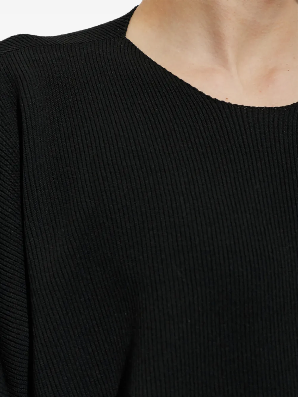 Homme Plissé Issey Miyake pleated crew-neck sweater Zwart