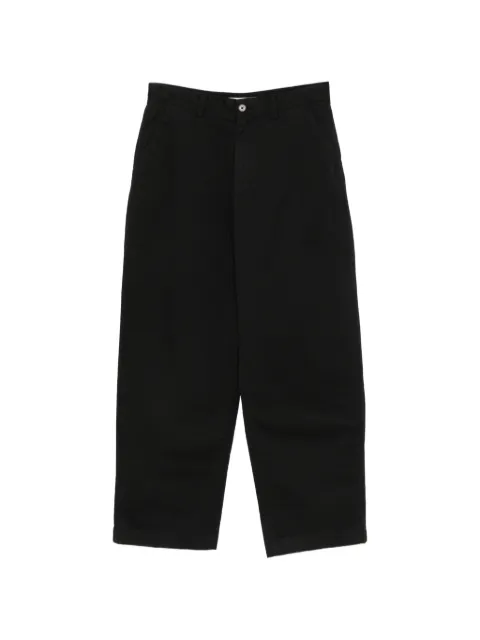 Lacoste logo-patch straight-leg trousers