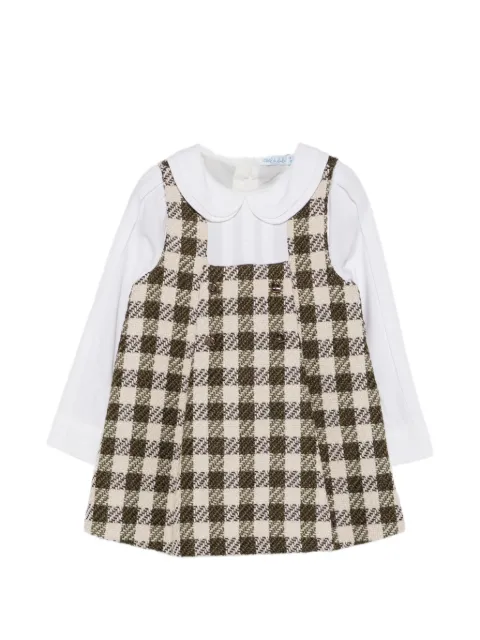 Abel & Lula check-pattern double-breasted dress