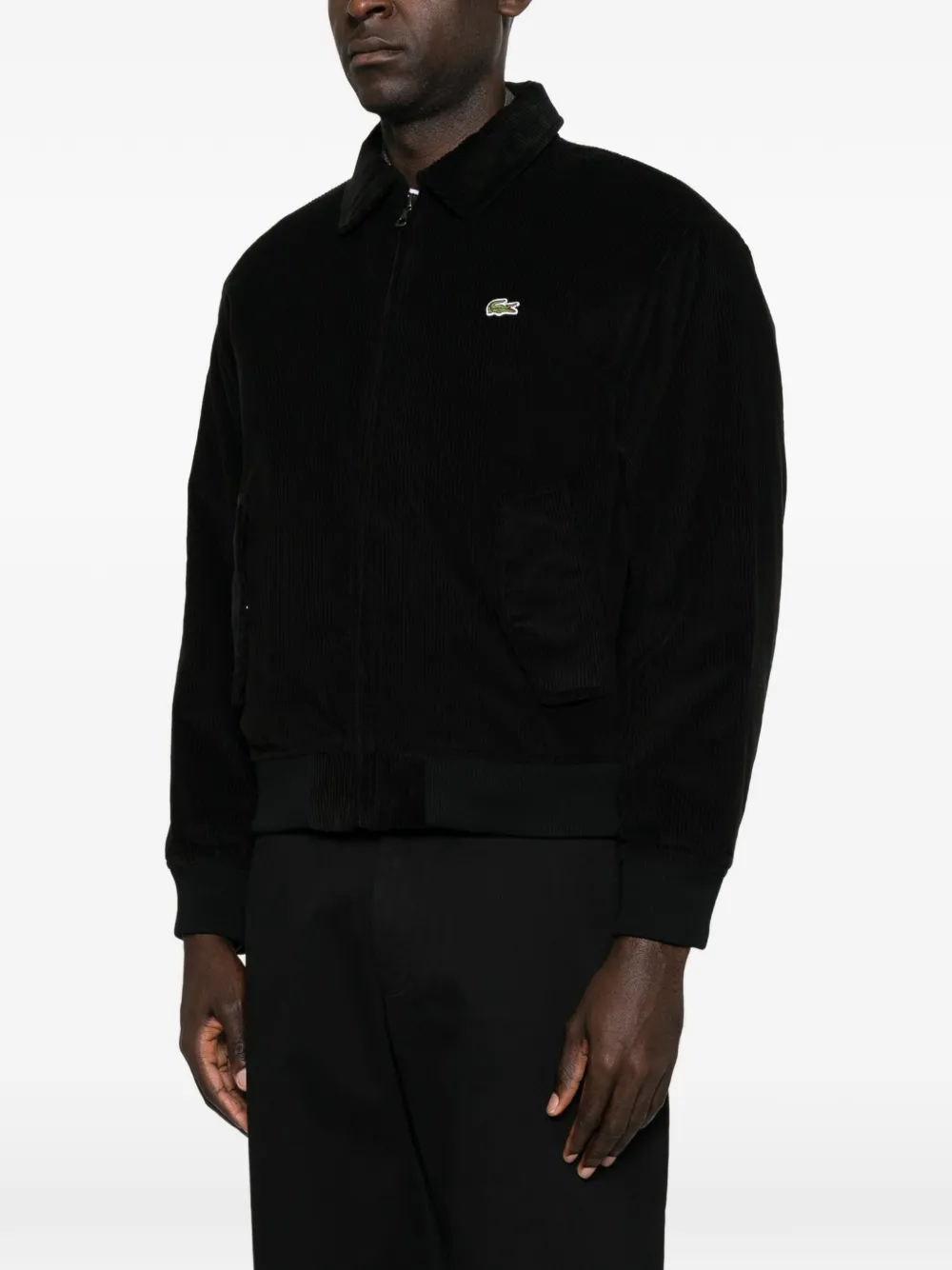Lacoste Ribfluwelen shirtjack Zwart