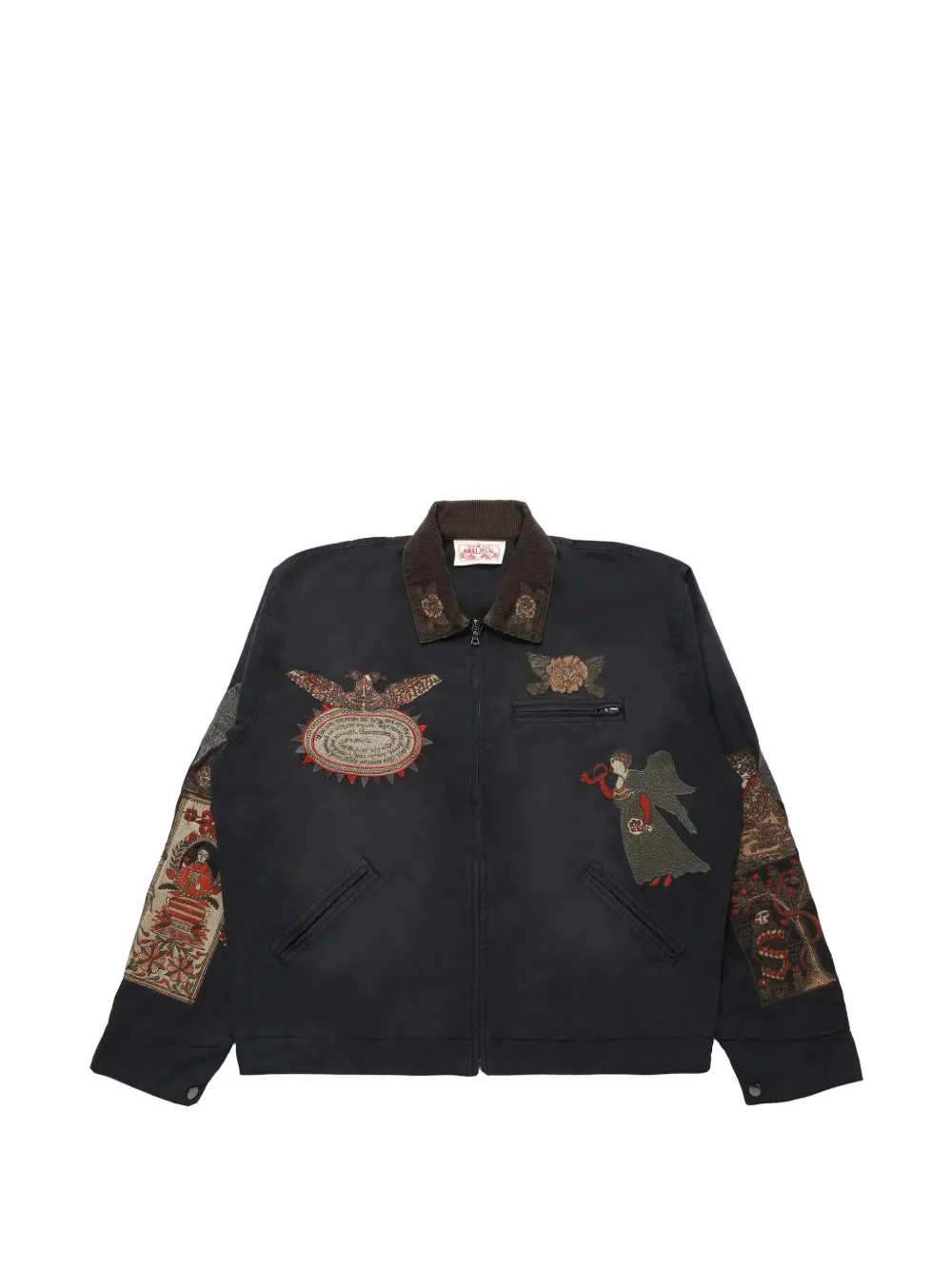 Samuel Zelig Folk corduroy-collar jacket - Grigio