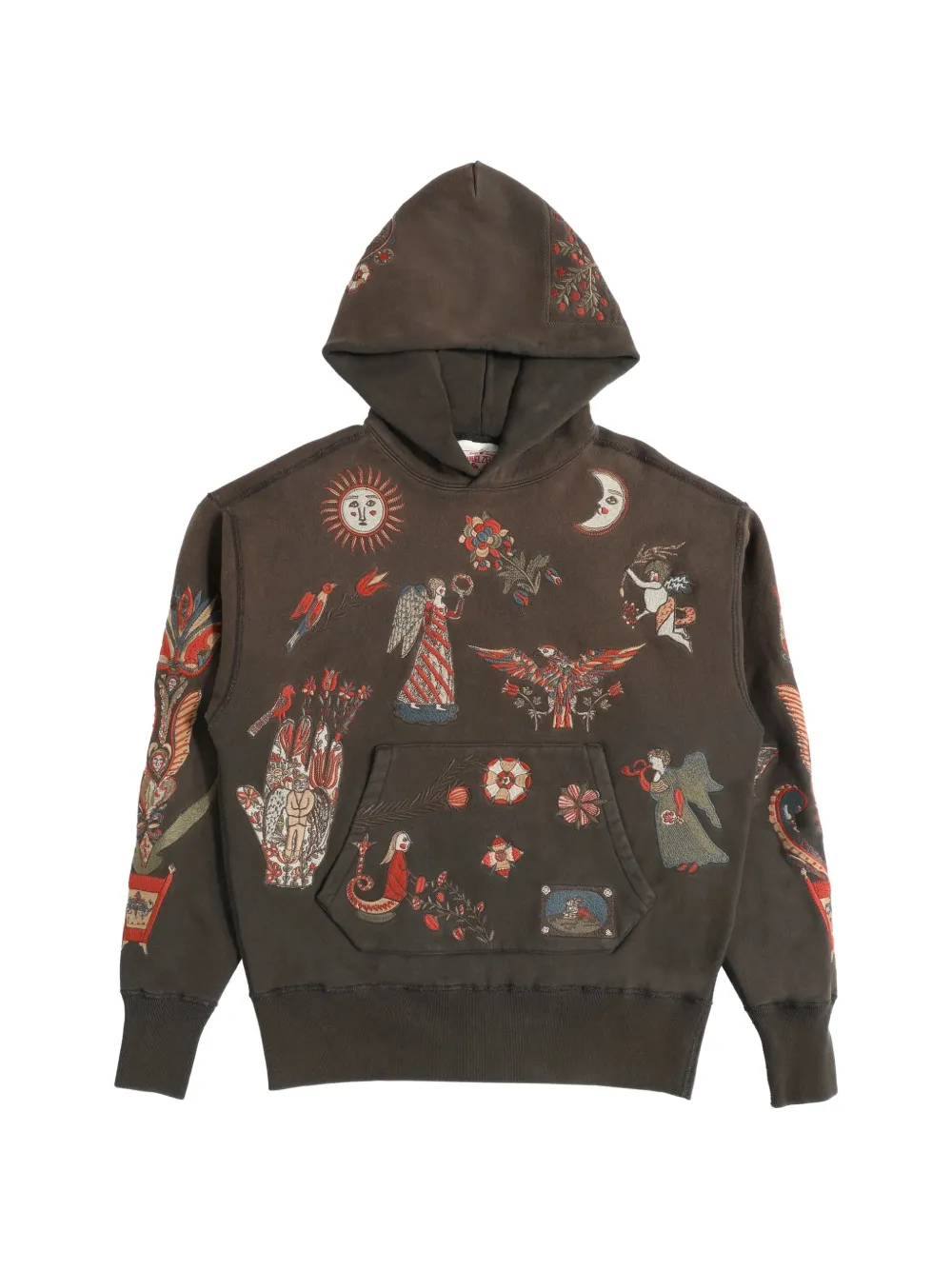 Samuel Zelig Folk embroidered hoodie