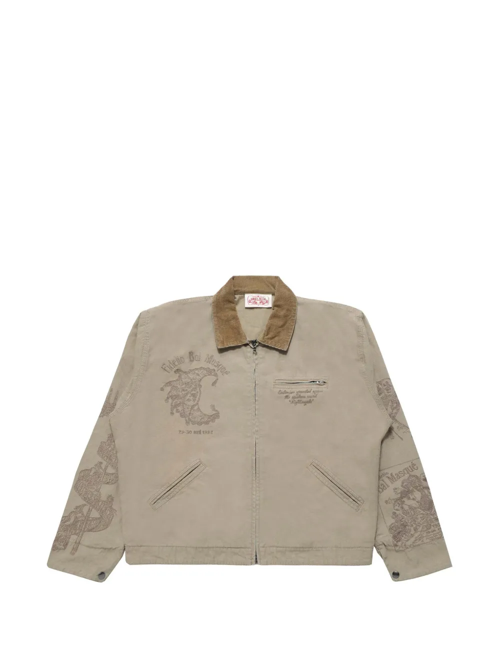 Samuel Zelig Ballroom corduroy-collar jacket - Toni neutri