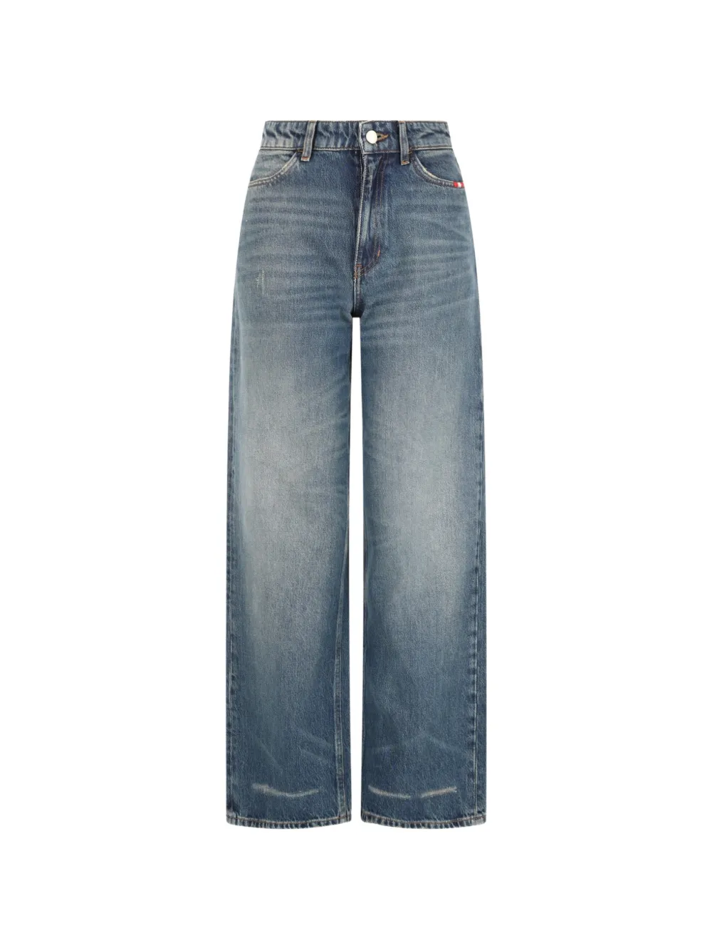 AMISH Linda Trash faded wide-leg jeans - Blu