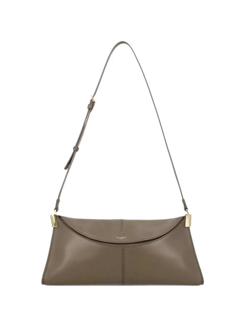 Balmain 64-83 Medium logo-print leather shoulder bag - Verde