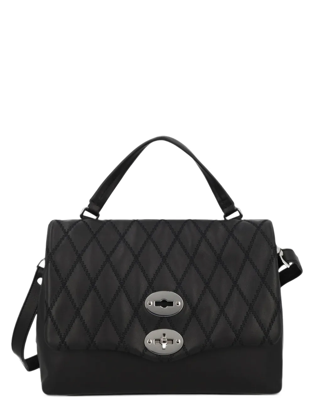 Zanellato small Postina diamond-quilted tote bag Zwart