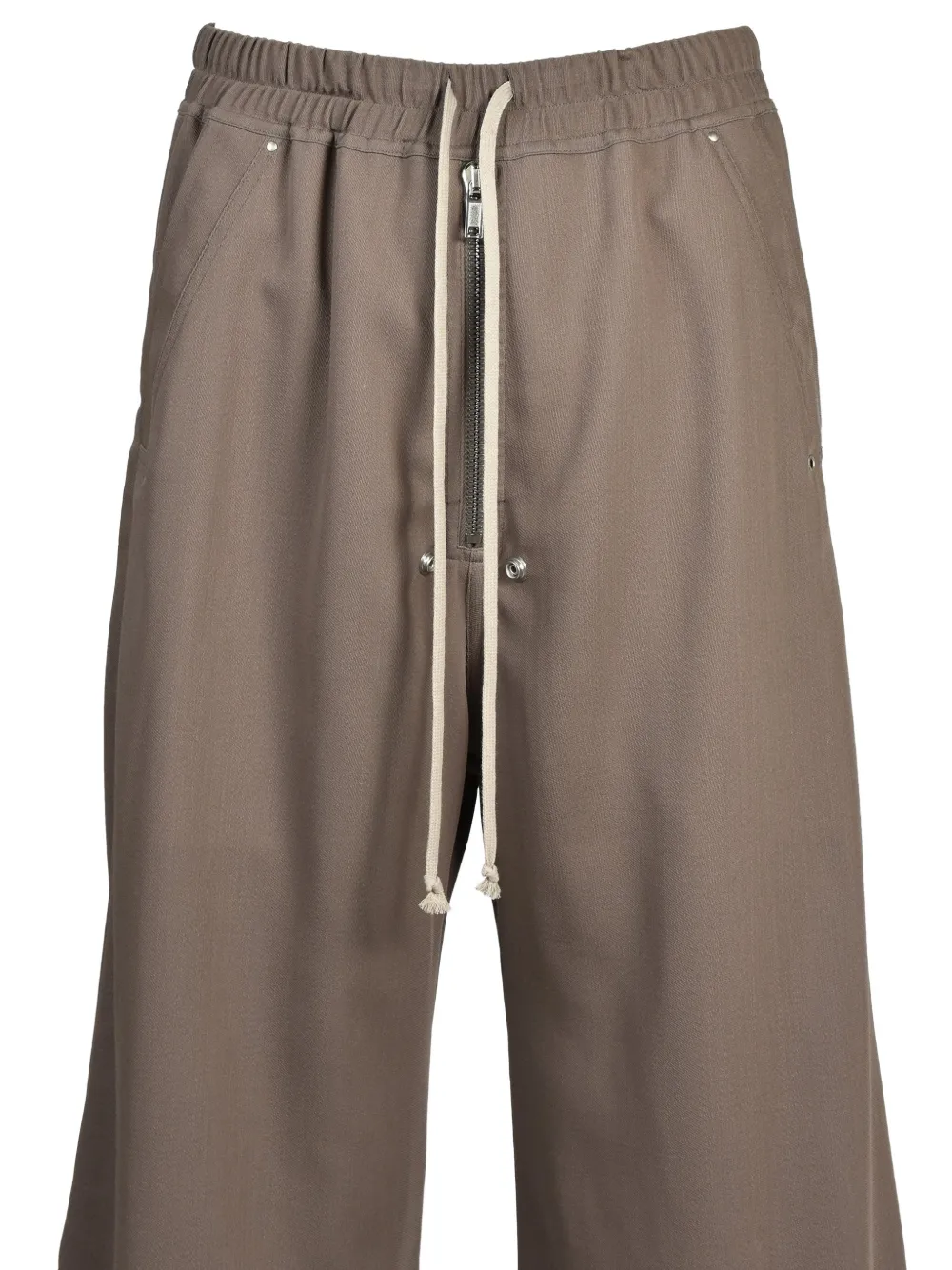 Rick Owens Bela drawstring wide-leg wool trousers Grijs