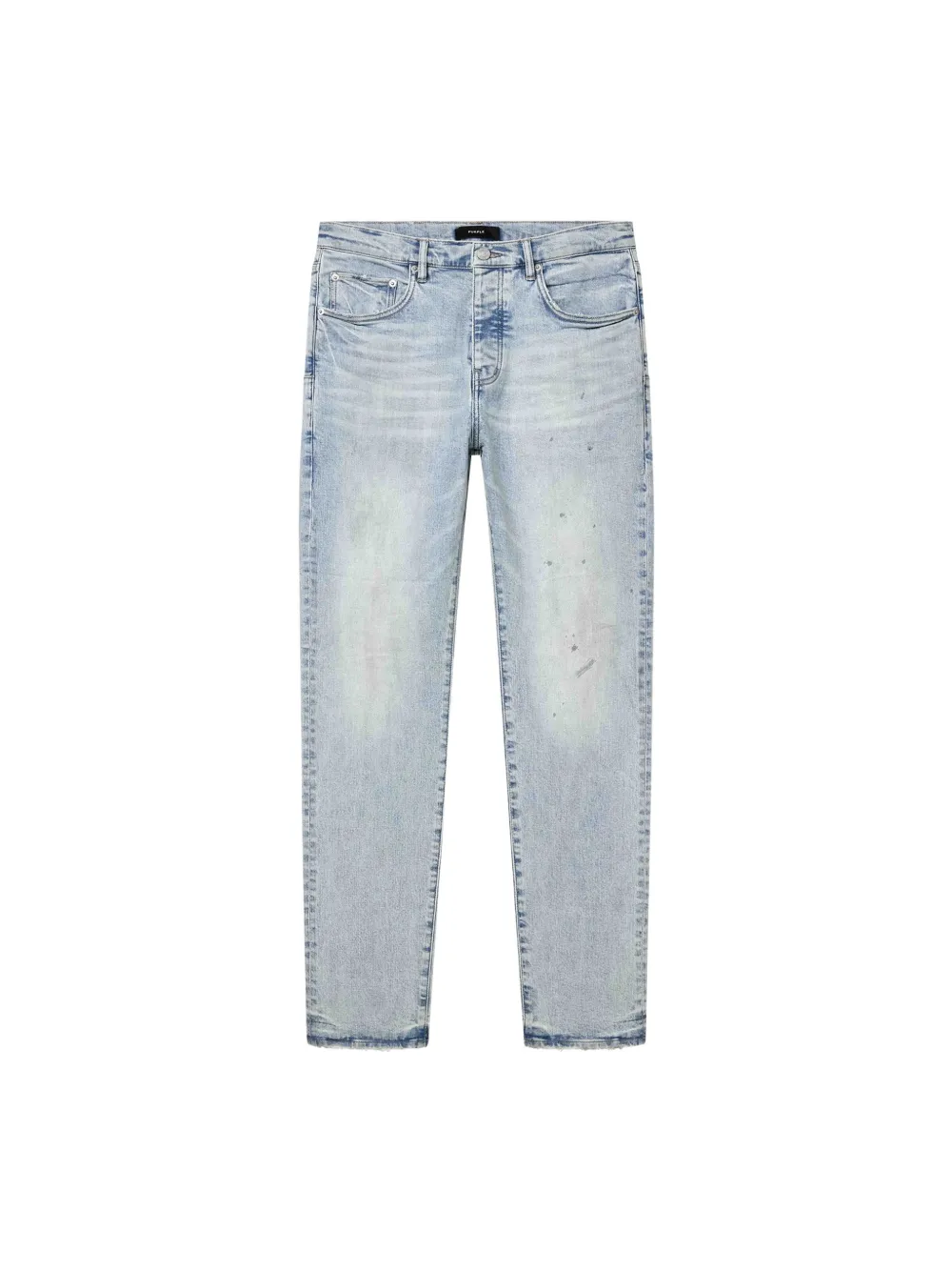 Purple Brand P005 gerafelde jeans met verfspatten Blauw
