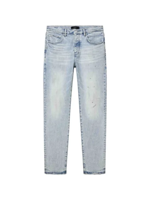 Purple Brand P005 distressed paint-splatter jeans