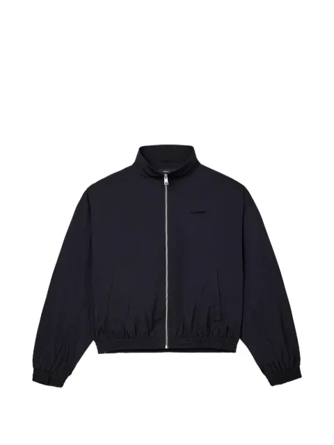 Purple Brand logo-embroidered zip-up jacket