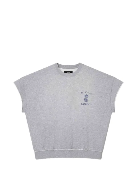 Purple Brand St. Violet logo-print fleece T-shirt