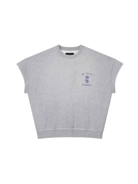 Purple Brand St. Violet logo-print fleece T-shirt