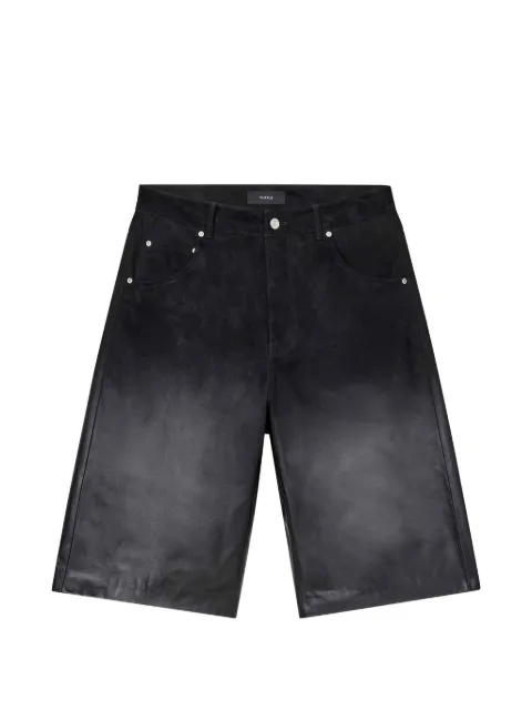 Purple Brand gradient leather shorts