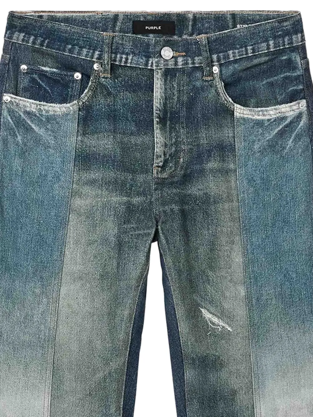 Purple Brand Upside Down flared jeans Blauw