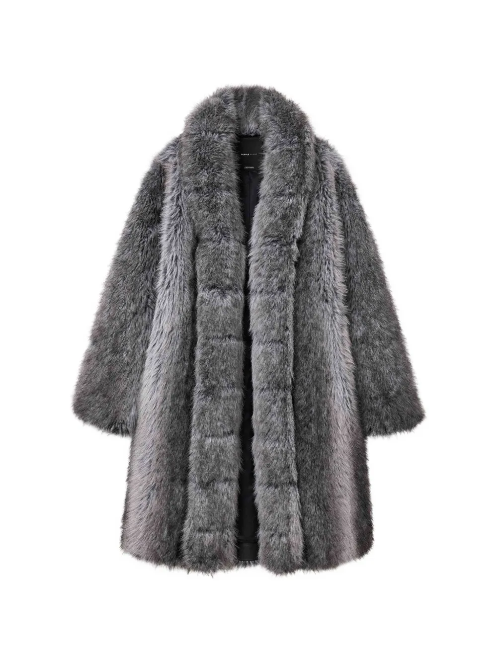 Purple Brand faux-fur coat - Grigio