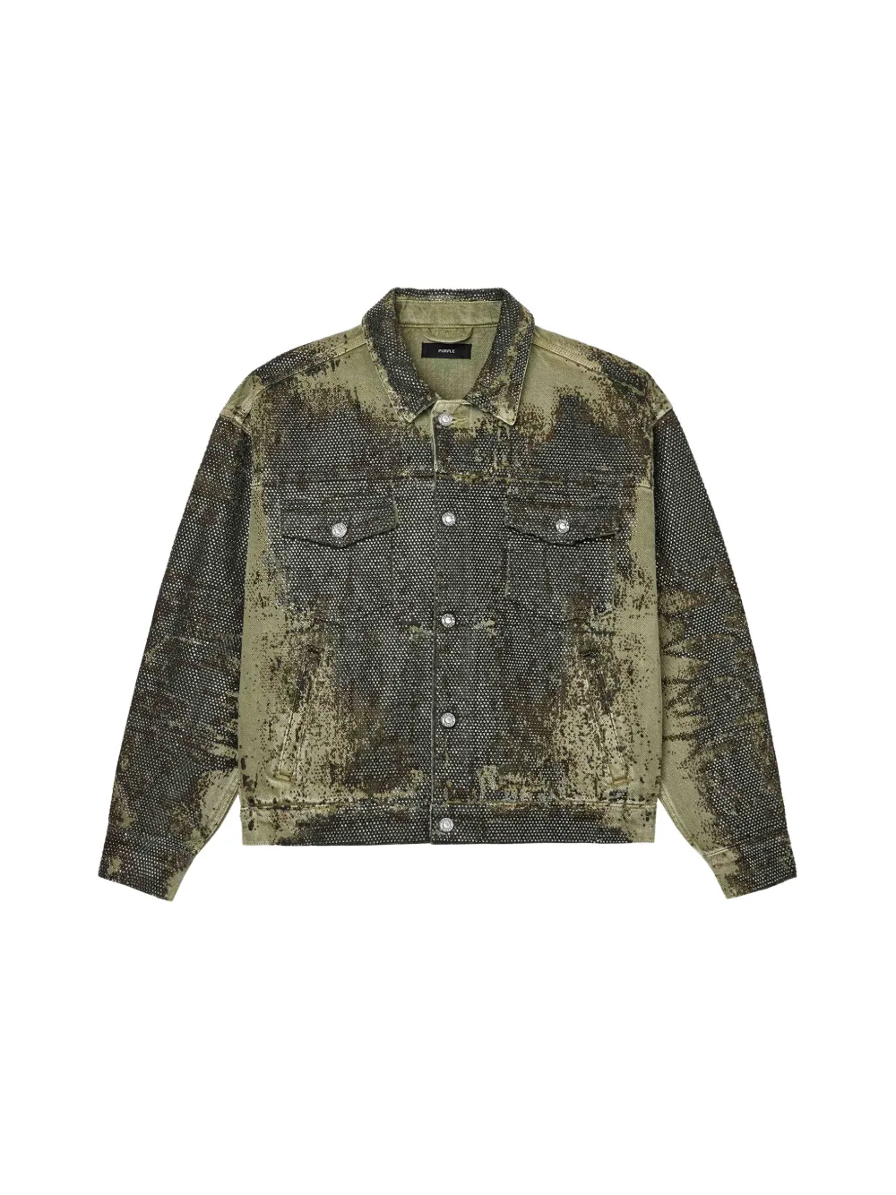 Purple Brand Trompe Loeil denim jack Groen