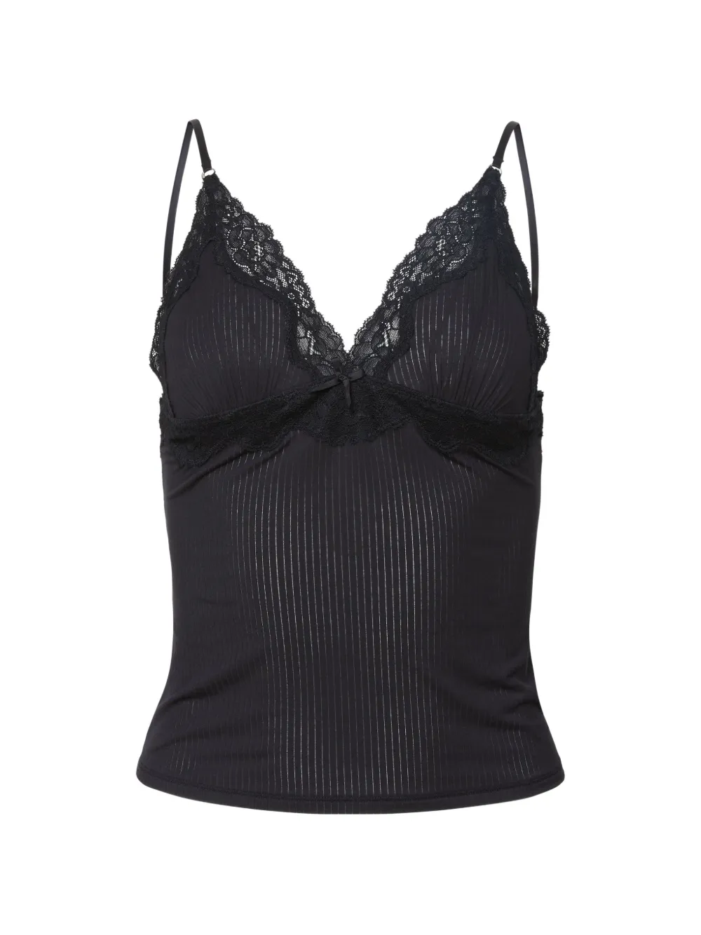 Fleur Du Mal lace-trim ribbed top