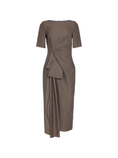 Roksanda Caia knotted asymmetric-drape midi dress