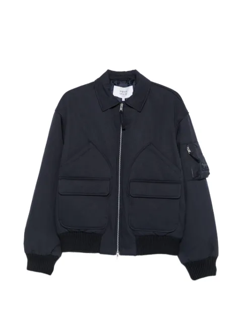 Maison Kitsuné logo-patch bomber jacket