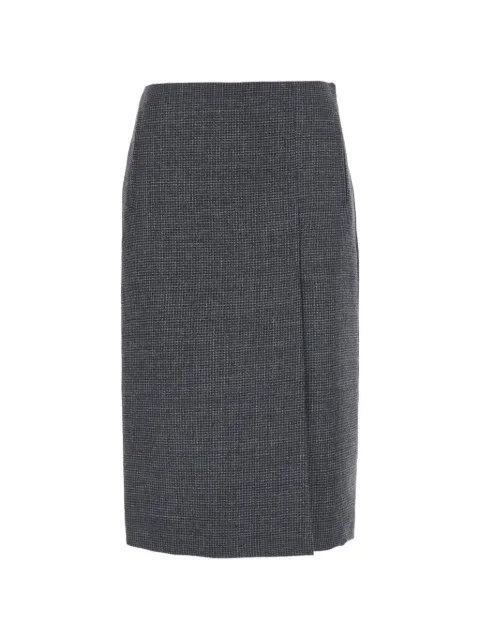 Grifoni houndstooth wool midi skirt