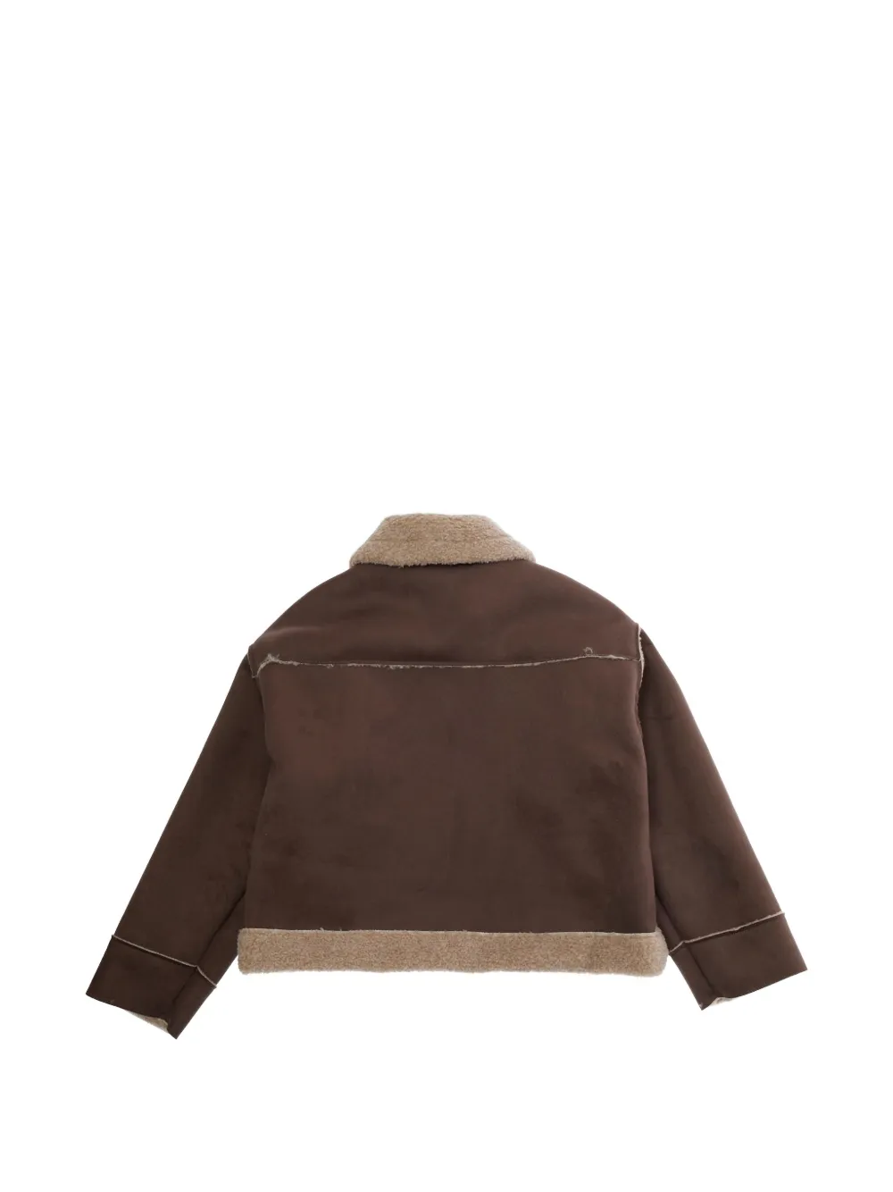 Il Gufo faux-shearling-trim coat Bruin
