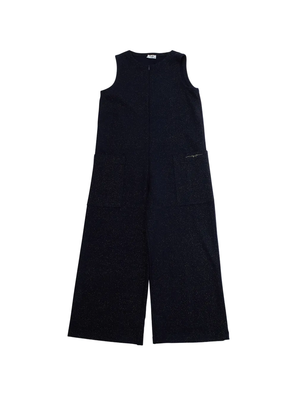 Il Gufo Jumpsuit mit weitem Bein und Glitter-Effekt - Blau