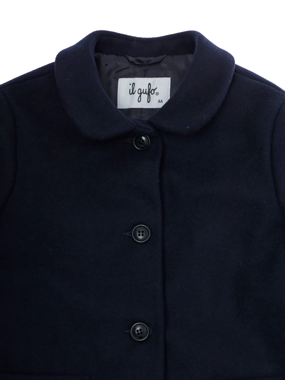 Il Gufo Peter Pan collar patch-pocket coat Blauw